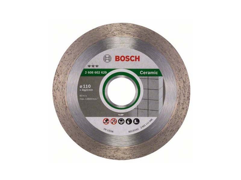Disque diamant spécial céramique pour meuleuses Ø230mm alésage 22 23mm Best for Ceramic BOSCH 2608602634