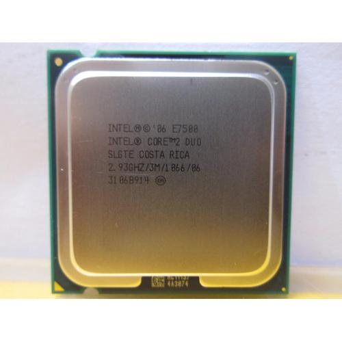 Processeur Cpu Intel Core 2 Duo E7500 2.93Ghz 3Mo 1066Mhz Socket Lga775 Slgte