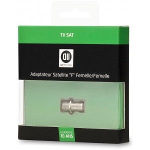 Adaptateur fiche F femelle D2 Diffusion Câbles et adaptateurs SAT Plastique