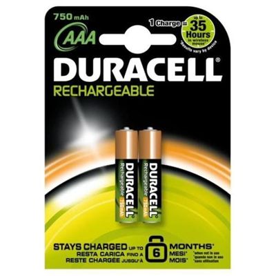 Duracell Lot de 2 piles rechargeables AAA LR03 - vue 2