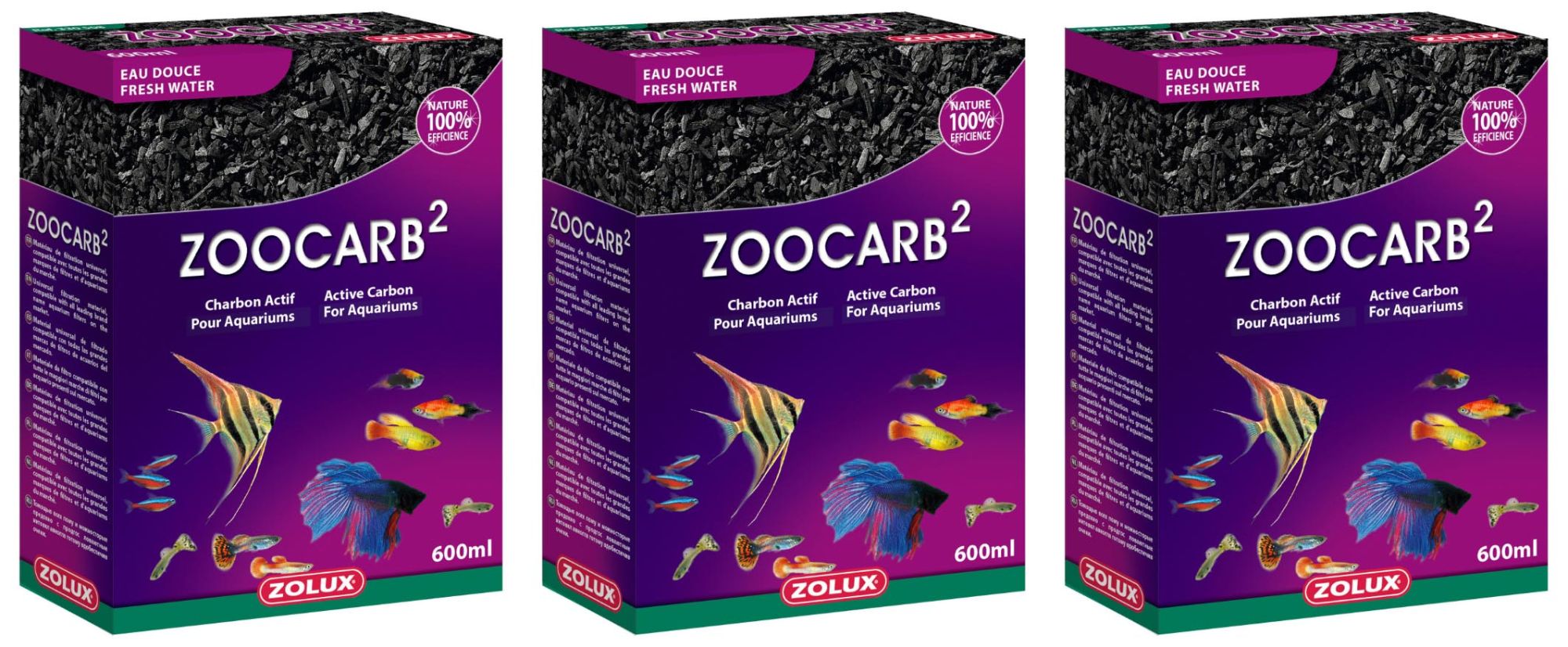 Charbon Zoocarb 2 600 Ml (Lot De 3)