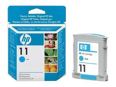 HP 11 - 28 ml - cyan - originale - cartouche d'encre - pour Business Inkjet 1000, 1100, 1200, 2300, 2800; DesignJet 11X, 70; Officejet Pro K850