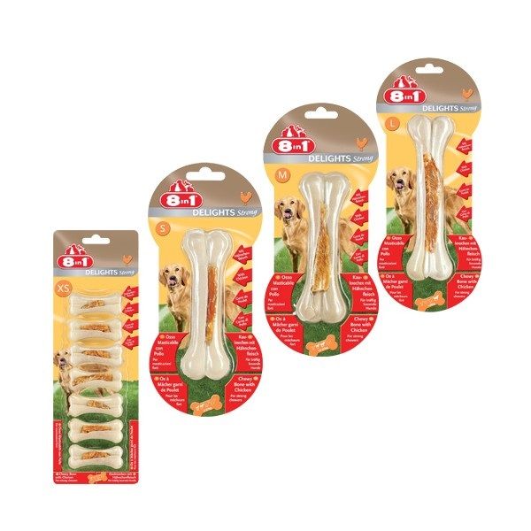 Comparer les prix de Os de mastication et entraînement de la mâchoire Delights Strong M 1 pcs