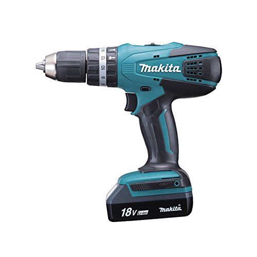 Perceuse visseuse à percussion 18 V Li Ion 1 1 Ah Ø 13 mm Makita HP457DWE