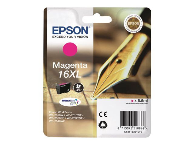 Epson 16XL 6.5 ml taille cyan originale cartouche d'encre pour WorkForce WF 2010 2510 2520 2530 2540 2630 2650 2660 2750 2760 - vue 2