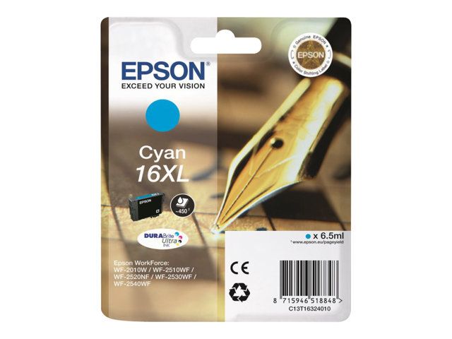 Epson 16XL 6.5 ml taille cyan originale cartouche d'encre pour WorkForce WF 2010 2510 2520 2530 2540 2630 2650 2660 2750 2760