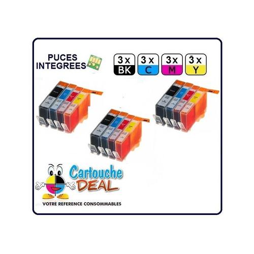 Lot 12 Cartouches Compatibles À Hp 364Xl Pour Photosmart 6520 6525 7510 7510 7520 B010 B010A B109 B110 B110 B111 B207