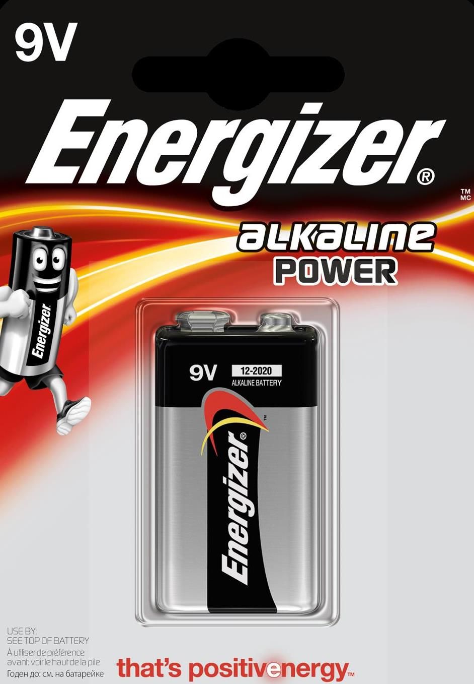 ENERGIZER Lot de 6 Blisters de 1 Pile Alcaline Power 6LR61 9V