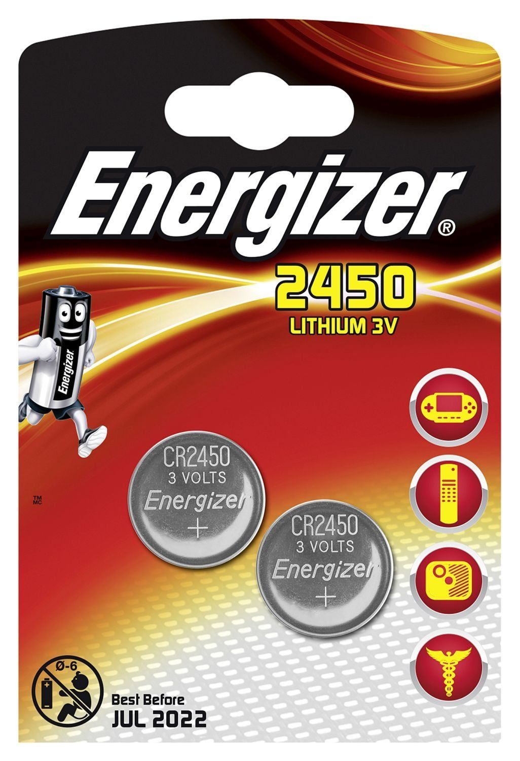 ENERGIZER Lot de 10 Blisters de 2 Pile Lithium CR 2450 - vue 3