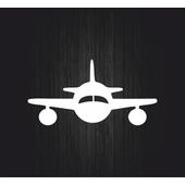 Autocollant sticker macbook voiture avion aviation aeroport parachute danger