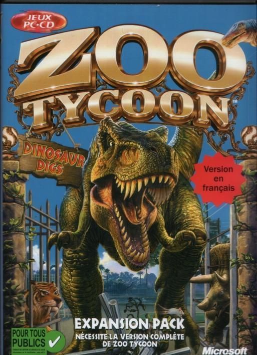 Zoo Tycoon Dinosaur Digs Version 1.0 Ensemble Complet Pc Cd Win Français