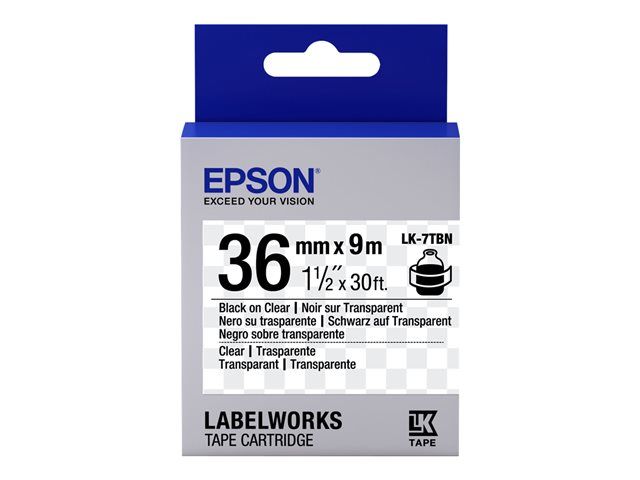 Epson LabelWorks LK 7TBN Bande d'étiquettes sur Rouleau 3 6 cm x 9 1 rouleau x pour LabelWorks LW LW LW Z900FK