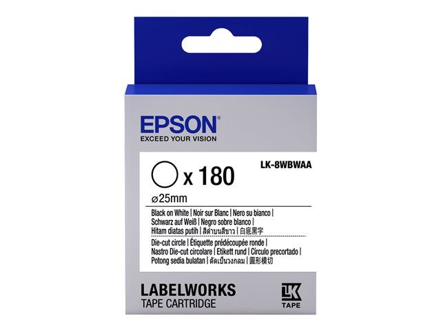 Epson EPSON Ruban LK 8WBWAA etiquette predecoupee rond - vue 2