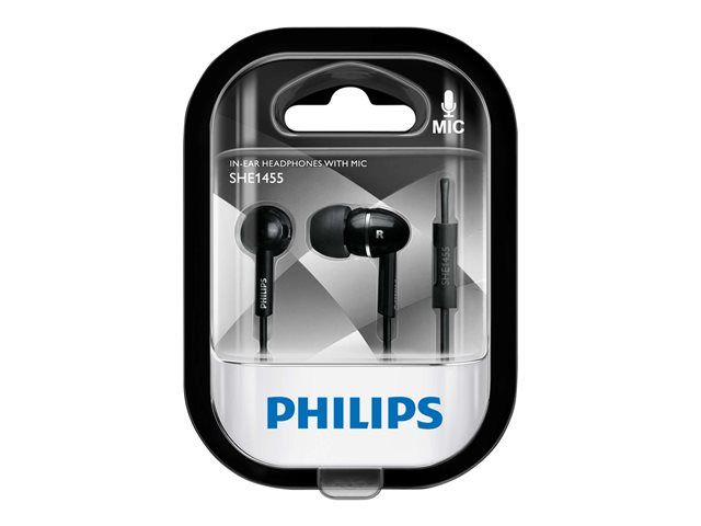 Philips SHE1455BK Écouteurs avec micro intra auriculaire filaire jack 3 5mm
