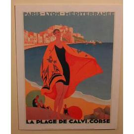 La Plage De Calvi Affiche Poster Envoi En Tube