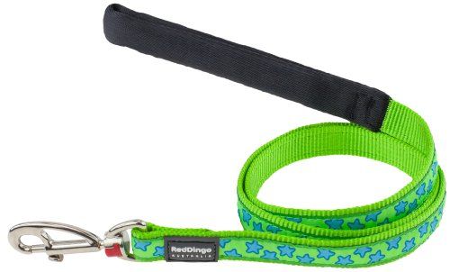 Comparer les prix de Red dingo - laisse design pour chien - vert étoiles bleues - l