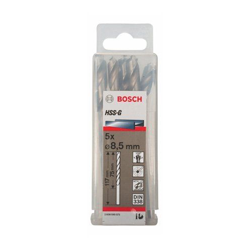 Bosch Lot 5 forets métal HSS G Ø 8.8mm - vue 10