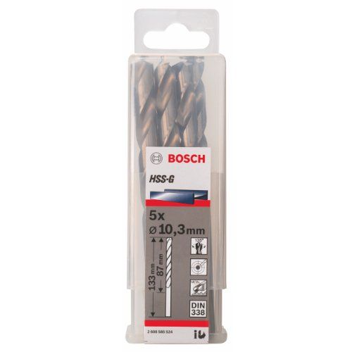 BOSCH Lot 5 forets métaux HSS G Ø8.3mm