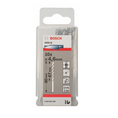 BOSCH Lot de 10 forets à métaux HSS G Ø4.9mm - vue 2