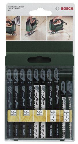 Set de 10 lames scie sauteuse BOSCH HSS bimétal Manche en U & Decker - vue 2