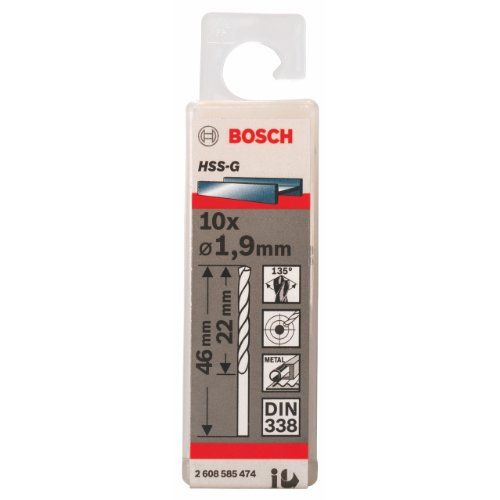 BOSCH Lot de 10 forets à métaux HSS G Ø1.9mm - vue 2