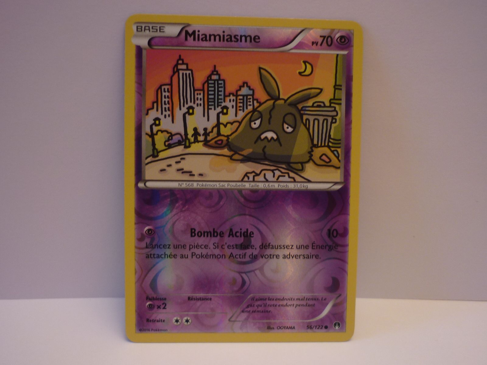 56//122 NEUVE REVERSE MIAMIASME CARTE POKEMON RUPTURE TURBO