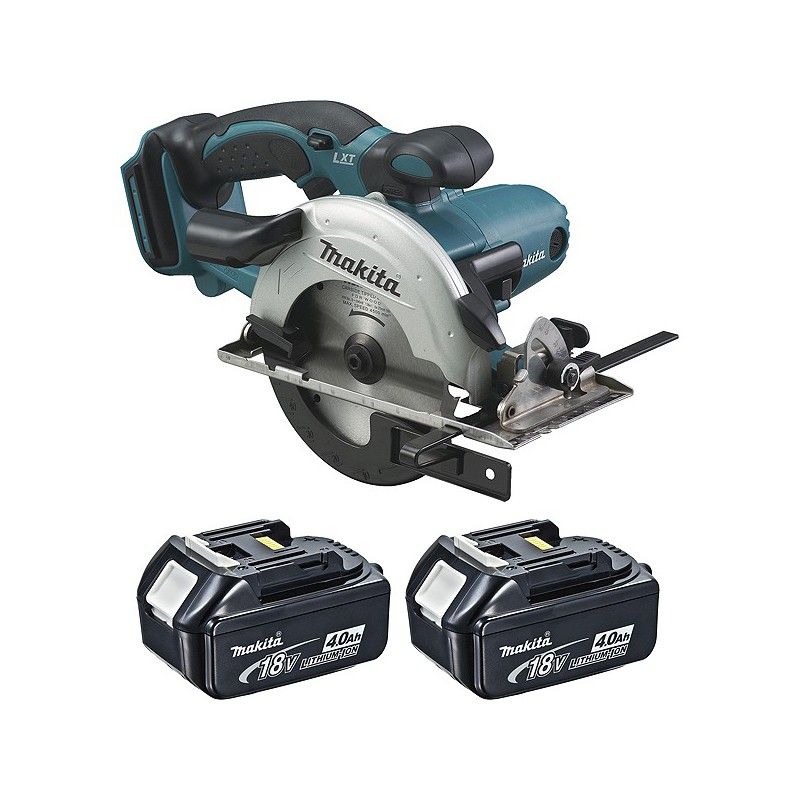 Scie circulaire plongeante MAKITA 18V 136mm Li ion 2 batteries 4.0Ah 1 chargeur rapide DSS501RMJ - vue 2