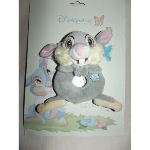 Doudou Hochet Grelot Peluche Lapin Pan Pan Panpan Disneyland Disney Baby Gris Beige Creme Ecru Jouet Bebe Naissance Peluche Eveil Comfort Blanket Comforter Rakuten