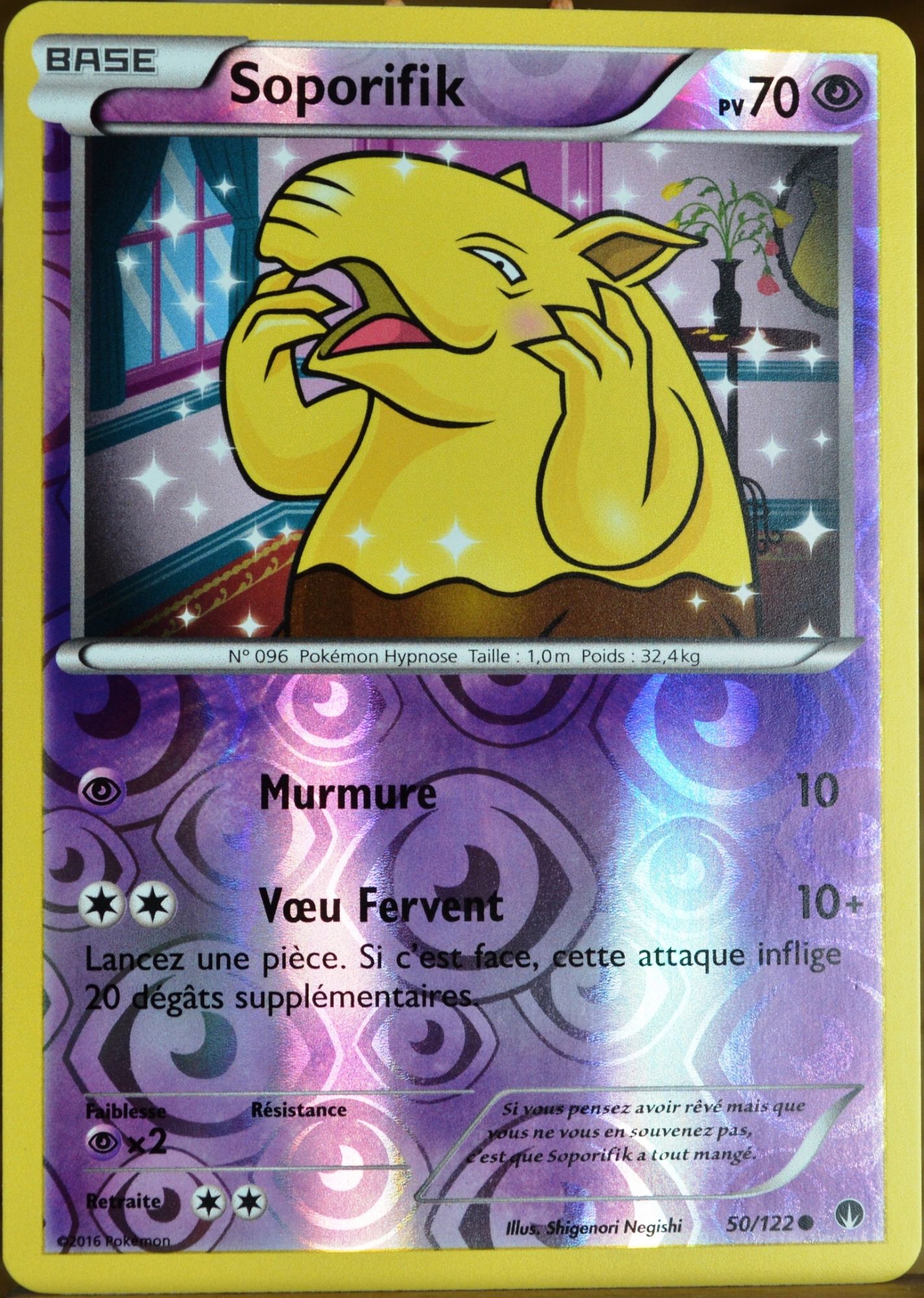 Carte Pokémon 50/122 Soporifik 70 Pv - Reverse Xy09 - Rupture Turbo Neuf Fr