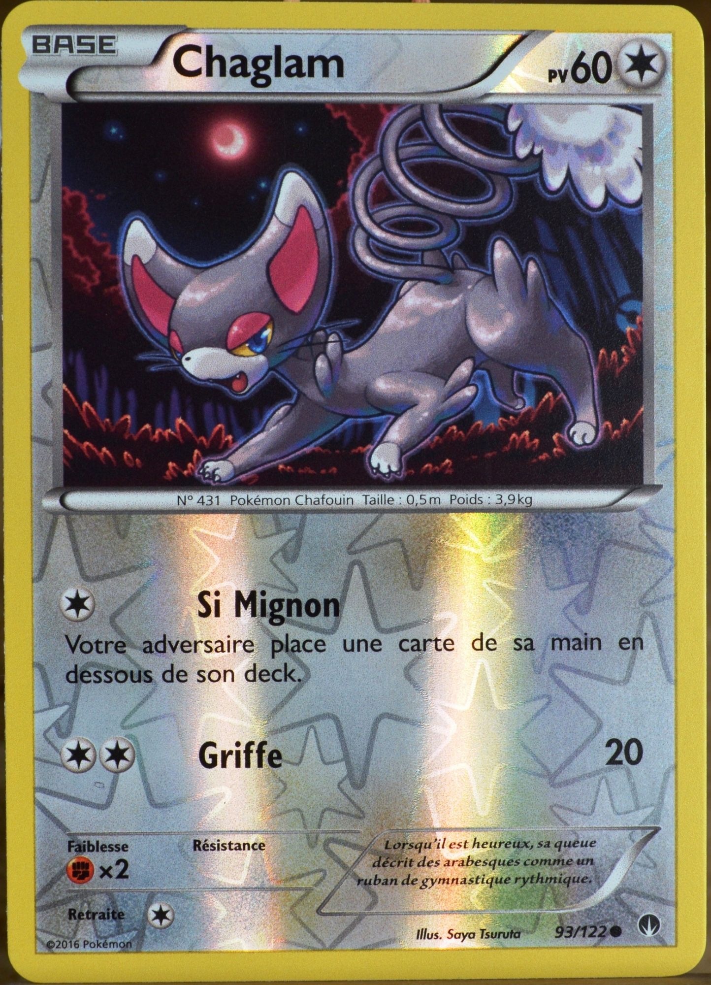 Carte Pokémon 93/122 Chaglam 60 Pv - Reverse Xy - Rupture Turbo Neuf Fr