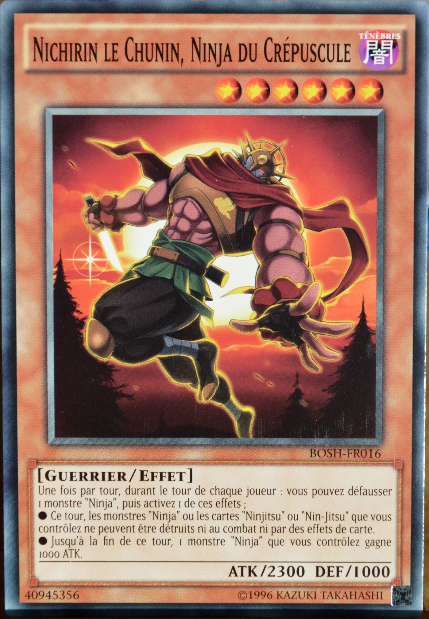 Carte Yu-Gi-Oh Bosh-Fr016 Nichirin Le Chunin, Ninja Du Crépuscule Neuf Fr