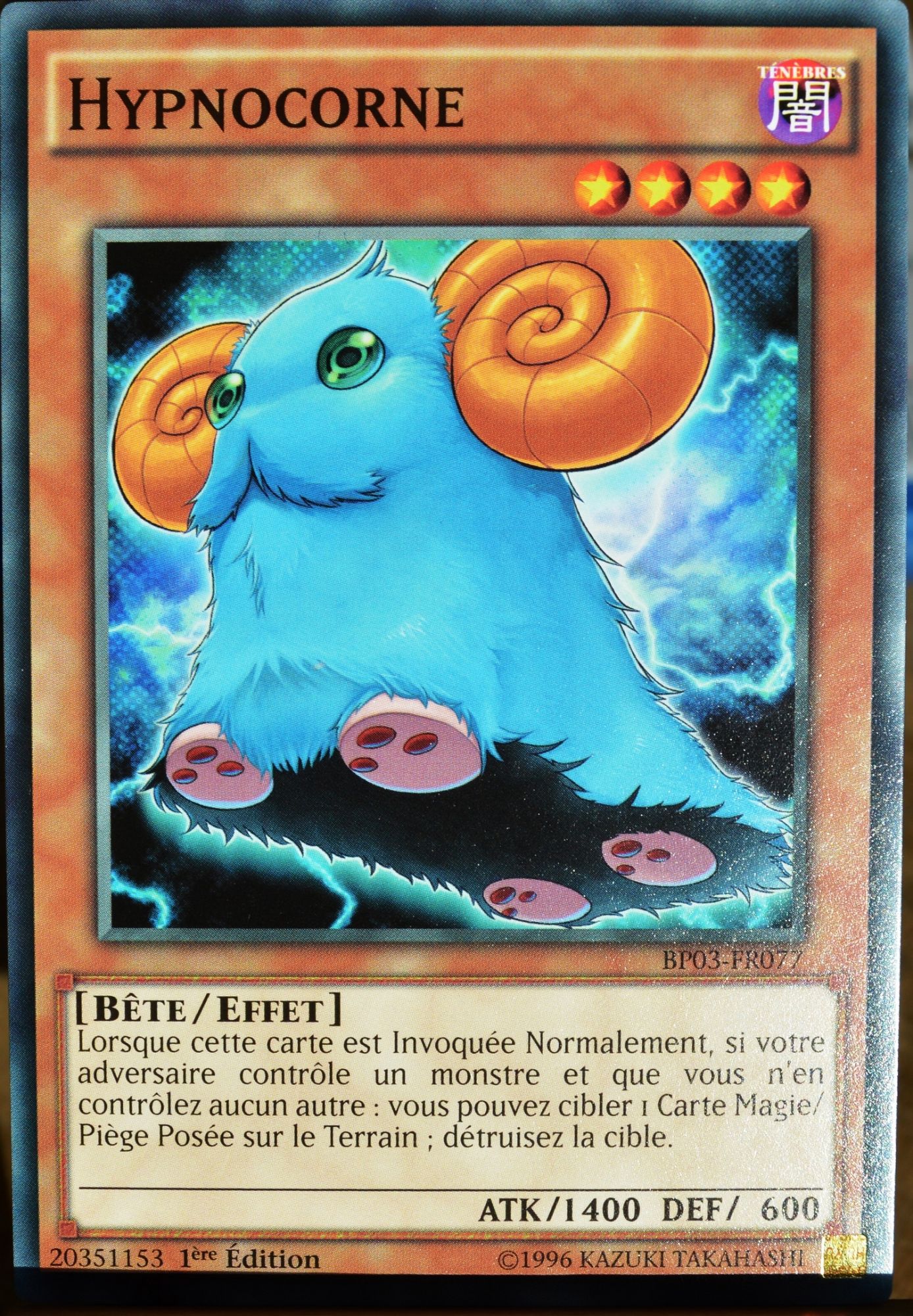 Carte Yu-Gi-Oh Bp03-Fr077 Hypnocorne Neuf Fr