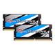 G.Skill Ripjaws - DDR4 - kit - 16 Go: 2 x 8 Go - SO DIMM 260 broches - 2400 MHz / PC4-19200 - CL16 - 1.2 V - mémoire sans tampon - non ECC
