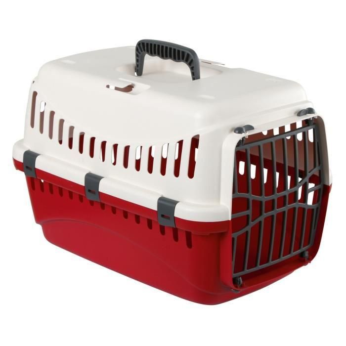 Kerbl Box De Transport Expedition Pour Chien - 48x32x32cm - Creme Et Bordeaux