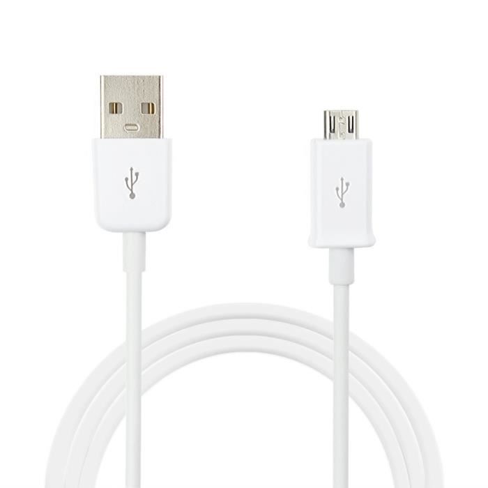 Câble Data USB à Micro USB Origine Samsung 1M Blanc