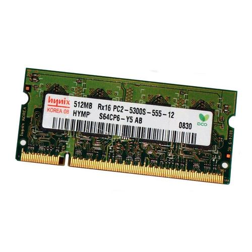 512Mo Ram Pc Portable Sodimm Hynix Hymp564S64Cp6-Y5 Ab Ddr2 Pc2-5300S 667Mhz Cl5