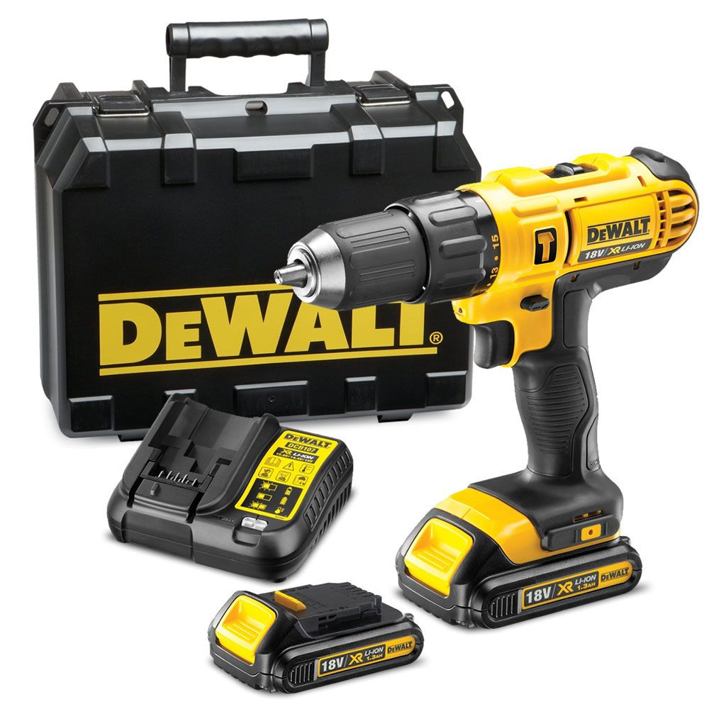 Perceuse visseuse à percussion DEWALT DCD776C2 QW 18V / 1 3 Ah Mandrin 13mm 2 batteries incluses