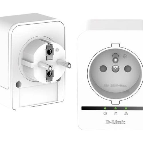 D-Link Powerline Dhp-P509Av - Av 500 Hd Passthrough Starter Kit - Pont - Homeplug Av (Hpav), Ieee 1901 - Branchement Mural