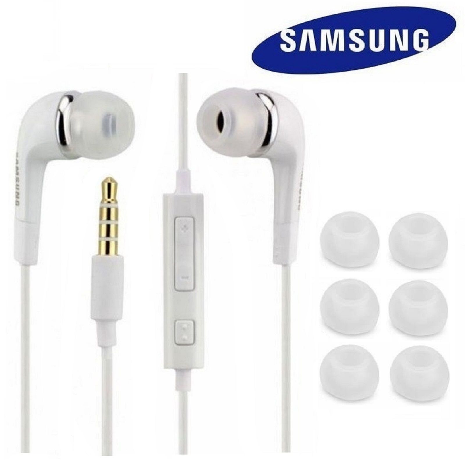 Samsung HS3303WE Écouteurs Casque avec Mic pour Samsung S2 S3 S4 S5 S6 S6 Edge - Blanc