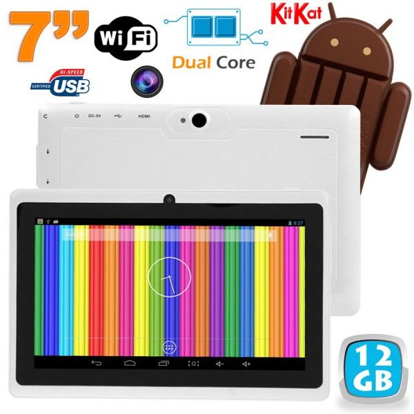 Tablette Tactile Android 4.4 Kitkat 7 Pouces Dual Core 12Go Dual Cam Flash YONIS - vue 3