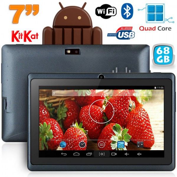 Tablette Tactile 7 Pouces Quad Core Bluetooth 1Go Ram Android Lollipop 72Go Noir - YONIS