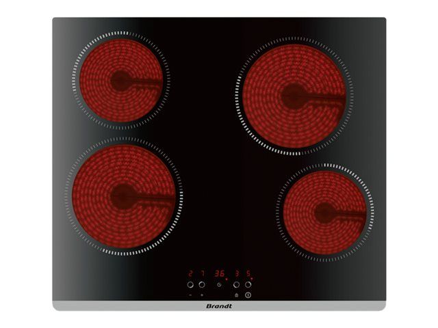 BRANDT Table vitrocéramique 4 zones BPV6420B - vue 5