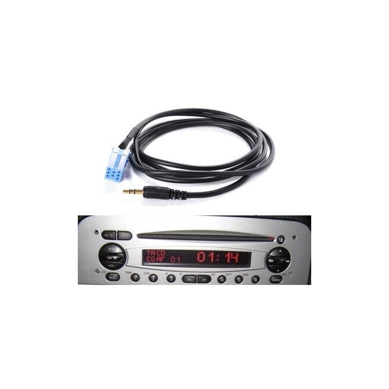 Cable auxiliaire mp3 ipod mini iso autoradio jack alfa romeo 147 de 2002 phase 1 - skyexpert