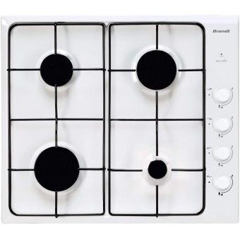 BRANDT Table de cuisson 4 foyers gaz BPE6410W - vue 2