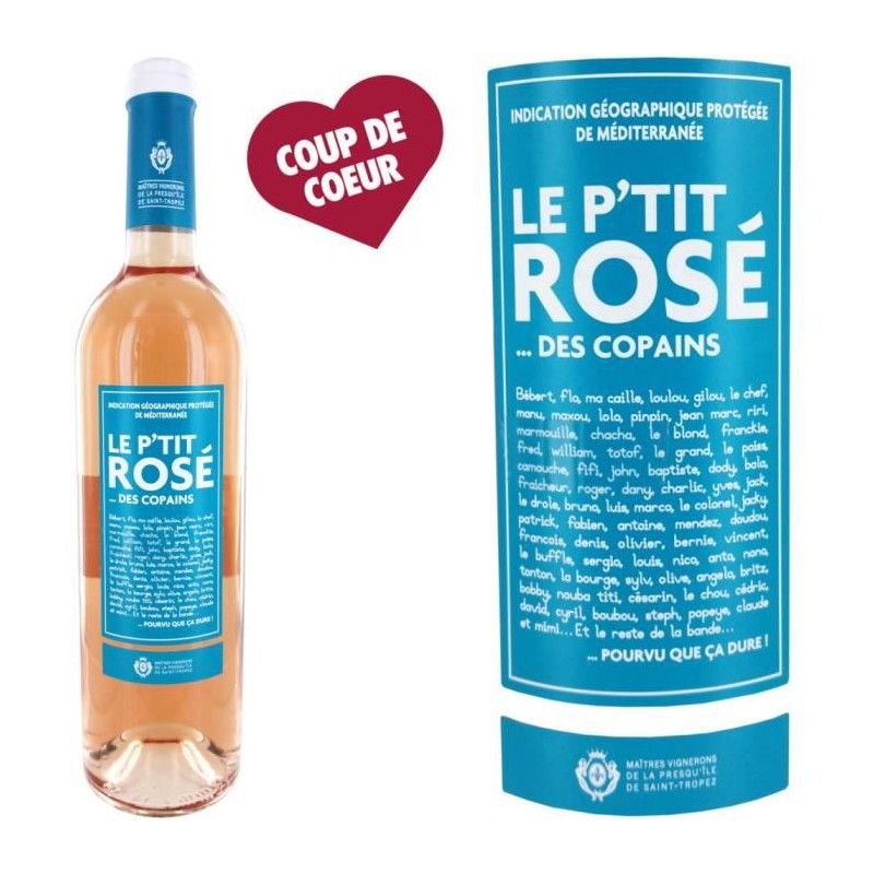 Le P'tit Rosé Des Copains Igp Méditerranée 2015...