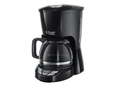 Russell Hobbs Cafetière filtre [Programmable Technologie WhirlTech pour extraction & arôme optimaux] Textures 10 tasses verseuse en verre plaque chaude auto off 22620