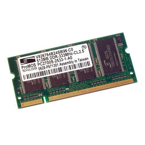 512Mo Ram Pc Portable Sodimm Promos V826764B24Sbiw-C0 Ddr1 Pc-2700 333Mhz