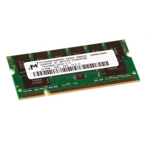 512Mo Ram Pc Portable Sodimm Micron Tech Mt16Vddf6464Hg-335G2 Ddr1 Pc-2700 333Mhz