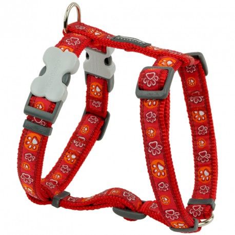 Comparer les prix de Red dingo - harnais design pour chien - empreintes rouges - xl
