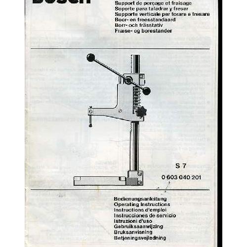 Bosch s7 drill stand manual user